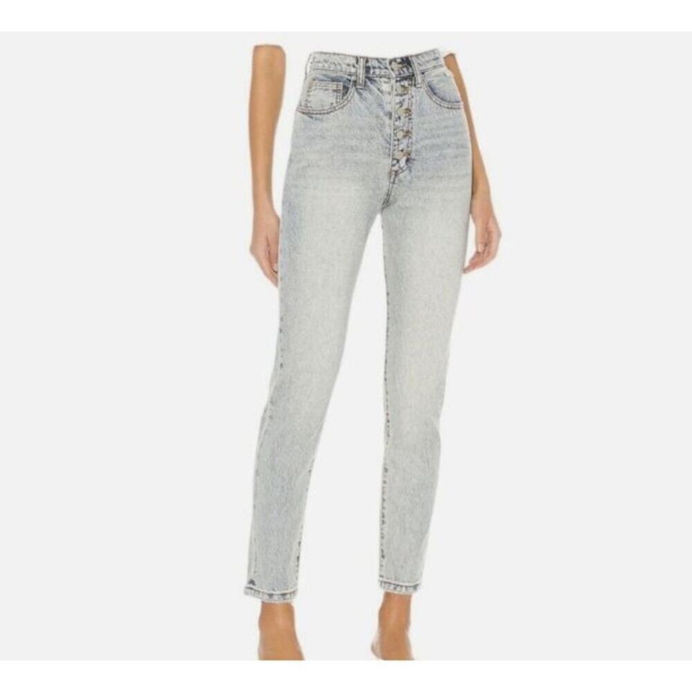 We Wore What Jeans The Danielle High Rise Vintage Straight Rigid Denim Size 30